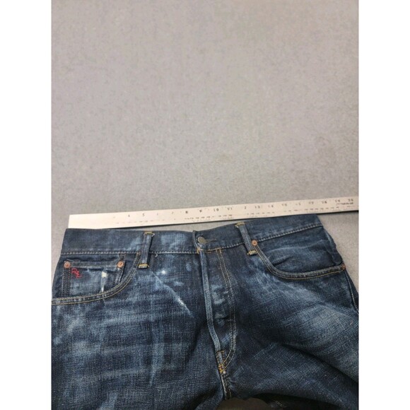 Polo Ralph Lauren Jeans Mens 36 34x32 Slim Straight Varick Distressed Honeycomb - Picture 5 of 16